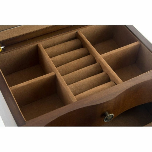 Jewelry box DKD Home Decor 20 x 13 x 12 cm Brown MDF Wood
