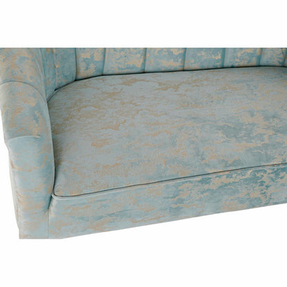 Sofa DKD Home Decor Green Polyester Birch Golden Glam (124 x 73 x 80