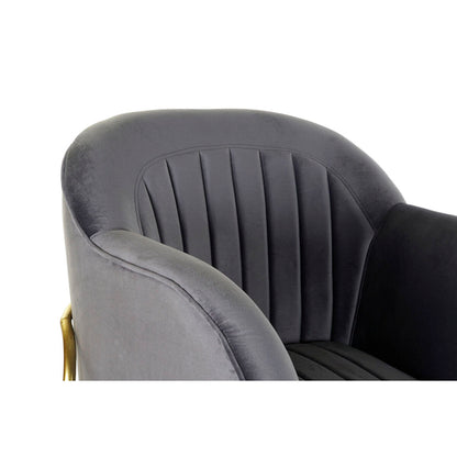 Armchair DKD Home Decor 8424001802135 Grey Golden Metal Polyester (70