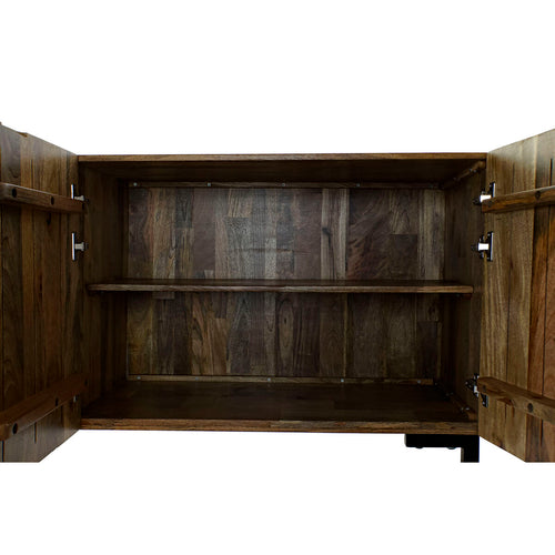 Sideboard DKD Home Decor   177 x 45 x 75 cm Black Metal Brown Mango