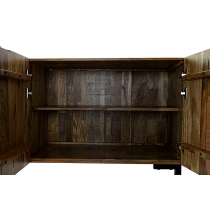 Sideboard DKD Home Decor   177 x 45 x 75 cm Black Metal Brown Mango