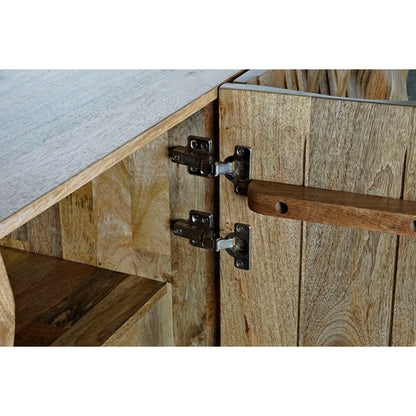 Sideboard DKD Home Decor   177 x 45 x 75 cm Black Metal Brown Mango