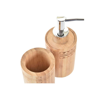 Bath Set DKD Home Decor Natural Bamboo 6,8 x 7,5 x 18 cm