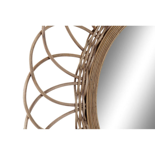 Wall mirror DKD Home Decor Natural Brown Bali 77 x 2 x 77 cm